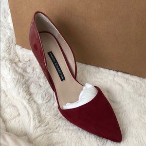 French Connection Red Pointed Toe Pumps